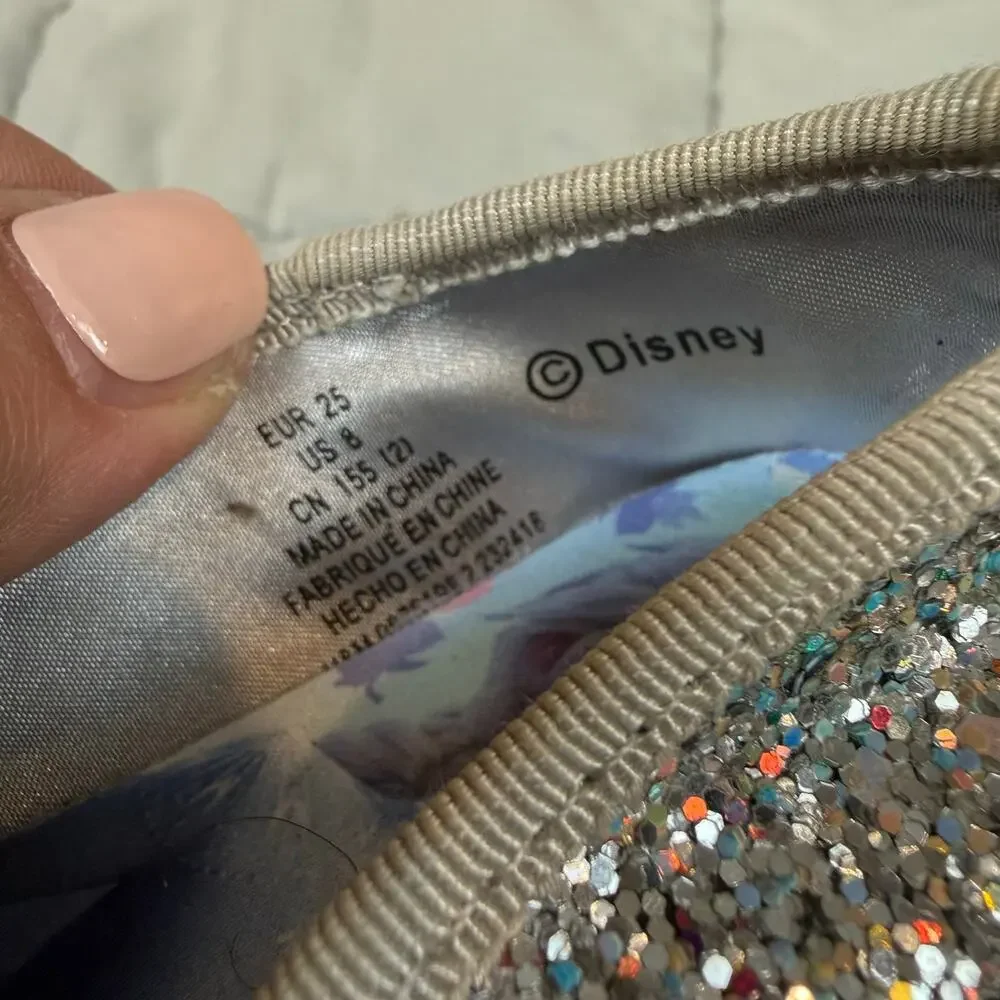 Disney x H&M Glittler Sparkle Frozen Shoes Flats Little Girl 8